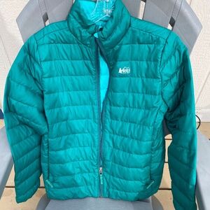 REI packable down jacket kids size 14 -16